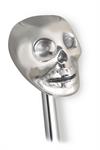 Polished Skull Knob with Plain Button