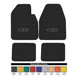 Automatic Black Loop Floor Mats With Embroidered "GTX" Logo
